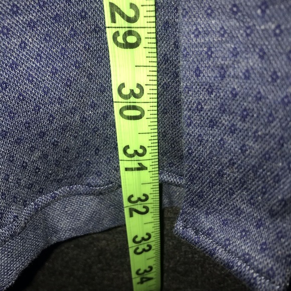 Peter Millar Shirt Size‎ Medium Blue Birdseye Stretch Knit Long Sleeve Button Up - Picture 9 of 9